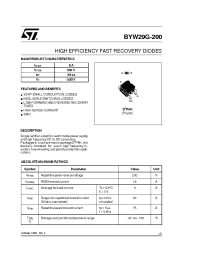 Datasheet BYW29G200 manufacturer STMicroelectronics